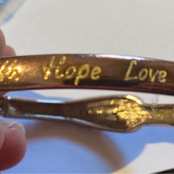 Copper Bracelet hope, faith, love - Picture 4 of 7